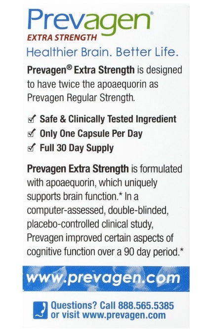 Prevagen Extra Strength 30 Capsules – Advanced Memory & Brain Support
